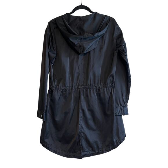 Michael Kors MK Drawcord Full Zip Hooded Anorak Jacket Black Size XS - Picture 5 of 9